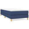 Box Spring Bed Frame Blue 80x200 cm Fabric