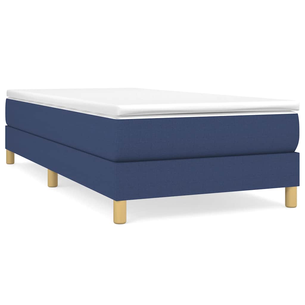 Box Spring Bed Frame Blue 80x200 cm Fabric