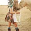 European and American Retro Bohemian Handmade Woven Flowing Silk Cotton and Linen Single Shoulder Large Bag for Women