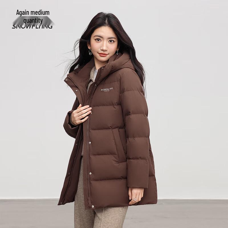 Women's Mid-Length Hooded Down Winter Jacket