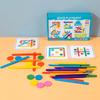 Wooden Colorful Stick Toys Stimulate Children's Image And Color Discrimination Ability Through Interesting Puzzle Games.