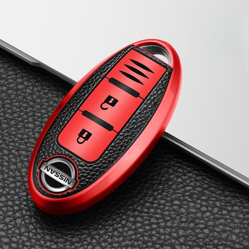 3/4 Button Leather TPU Car Key Case Cover Shell for Qashqai X-Trail T32 T31 Juke J10 J11 Kicks Tiida Pathfinder Note for Infiniti