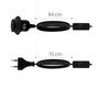 Cable with switch for the lamp Black E27 bulb holder with switch set