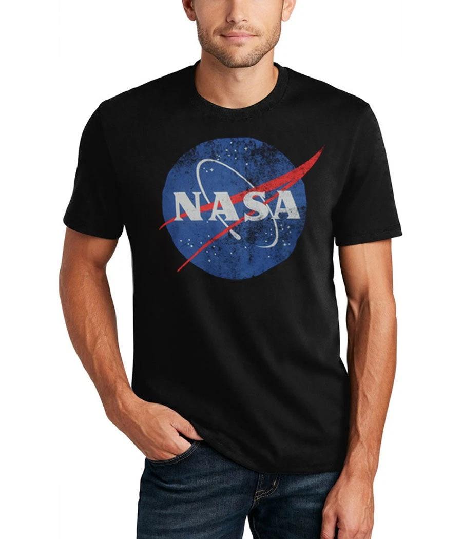 

NASA Vintage Meatball Distressed Logo T-Shirt Black 2XL