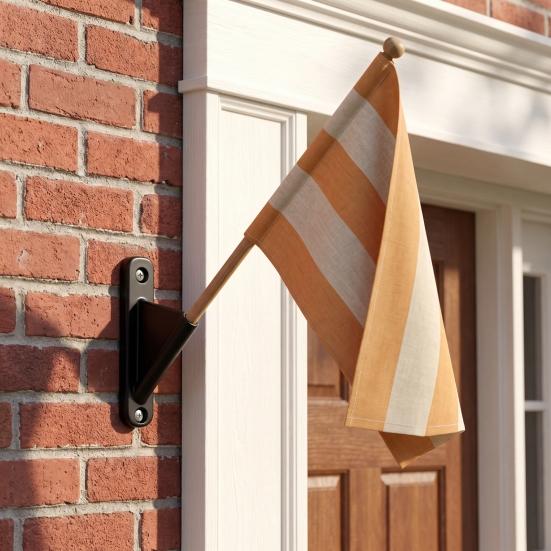 Weatherproof Flag Holder Mini Stick with Screws, Wall Mount Pole Miniature Base Holder, Small Display Bracket for Classrooms Offices Shops