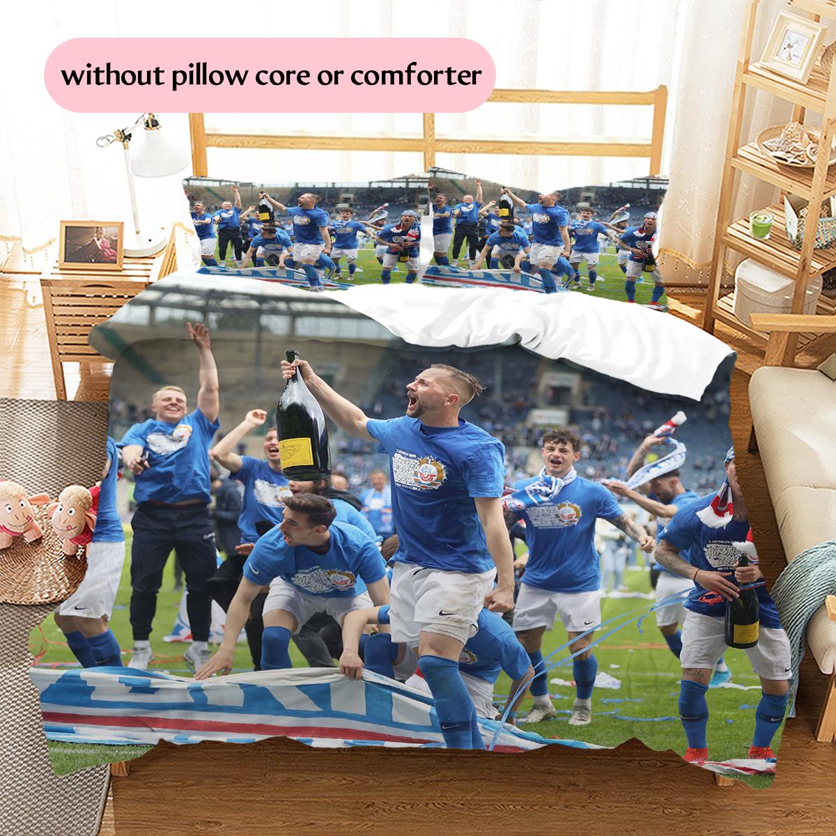 

Lufthansa team Pattern Bedding Home Decoration Birthday Gift (1 * duvet cover + 2 * pillowcase, without core) 135x200cm