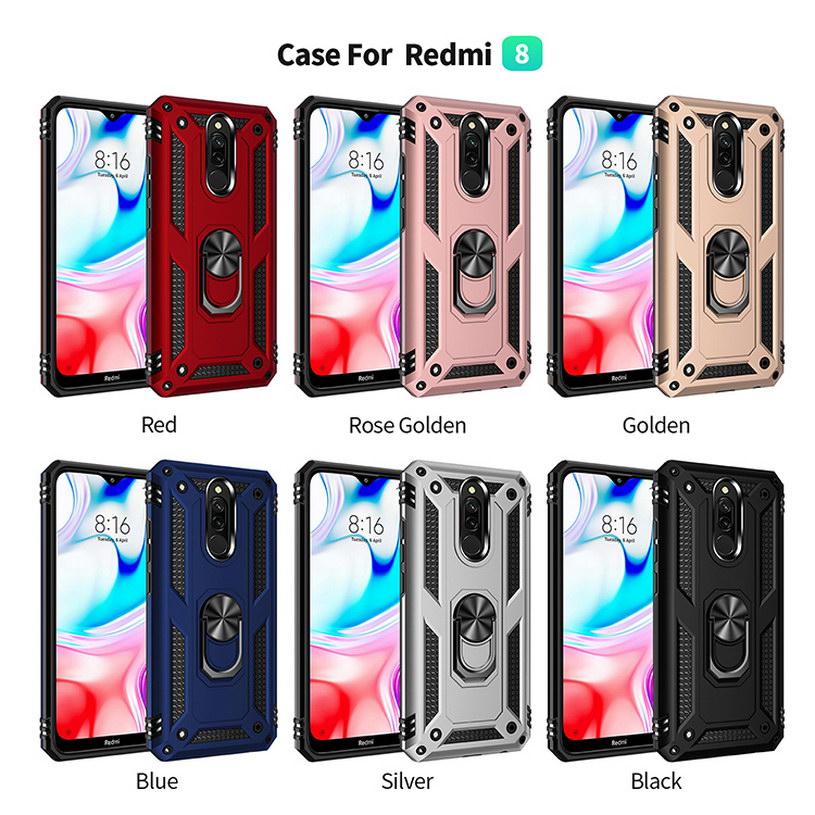 Armor Shockproof Case For Xiaomi Redmi 8 case Silicone Bumper Hybrid Case For xiaomi redmi 8A redmi8 Metal Ring Cover