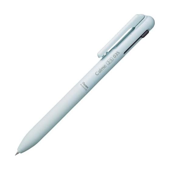 Pentel Calme Multi-Function Ballpoint Pen, 0.35mm Ballpoint, 0.3mm Mechanical Pencil, Light Blue (BXAW333S2) - Quiet Design, Oil-Based Ink,