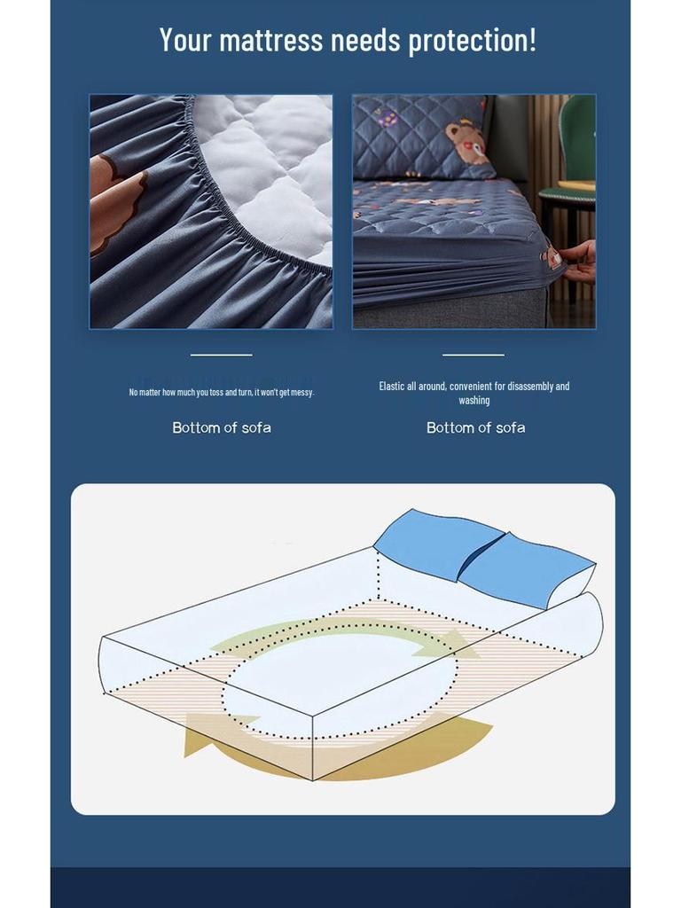 Wasserdichter Baumwoll-Matratzenschoner & Urin-Pad (Ausgabe 2025) - Kissenbezüge nicht im Lieferumfang enthalten.