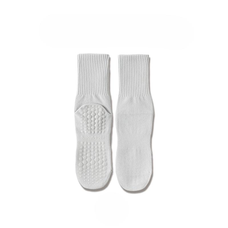 

Носки для йоги, Женские летние хлопковые носки до середины икры для фитнеса, танцев, профессионального пилатеса, противоскользящие спортивные бесшовные носки для пола 1 pair