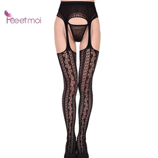 Sexy Pantyhose Enchanting Waist Curve Breathable Sleep Colthes Seamless Sexy Wear Long Mesh Lace Stocking Women Socks