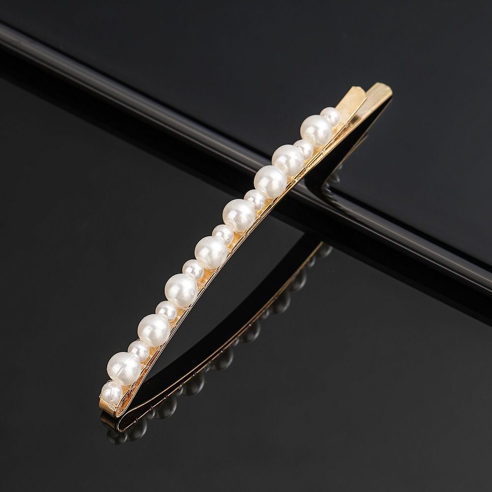 Headdress Hairpin Simple Barrette New Pearls Hair Clips  Girls