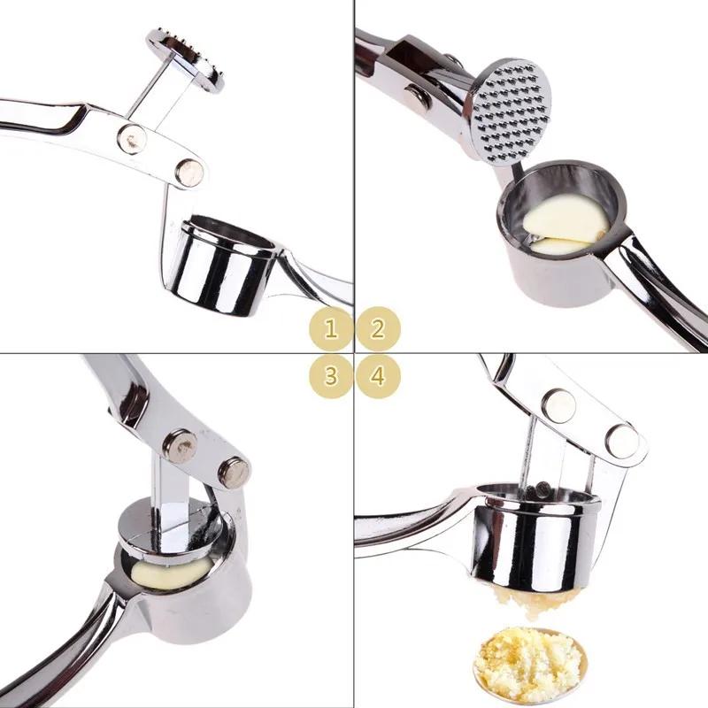 3cm Stainless Steel Alloy Crusher Kitchen Round Extrusion Tool Garlic Press Fruit and Vegetable Cooking Tools