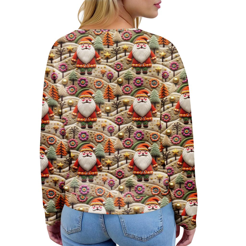 Women's Casual Shirts Long Sleeve Tops Button Up V Neck Loose Knit Fall Favorites For Women