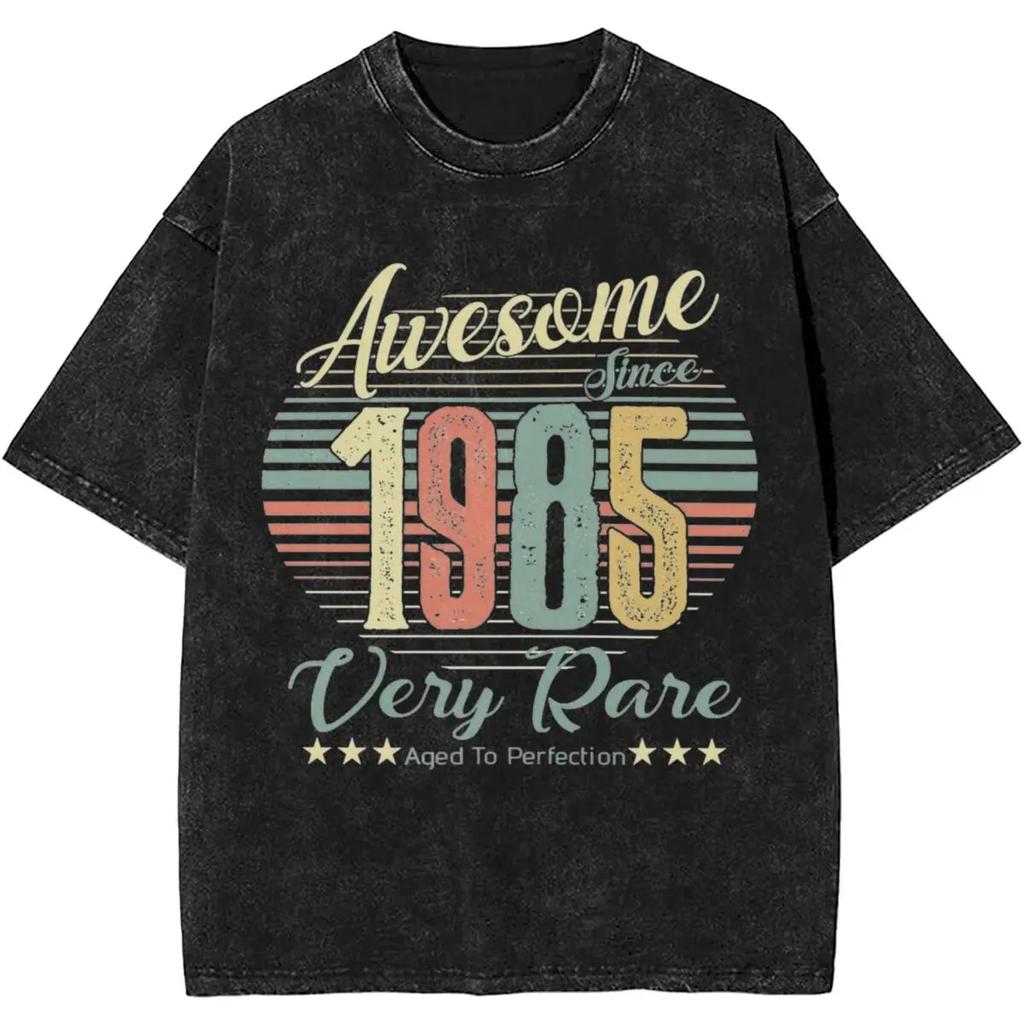 Made In 1985 Limited Edition Birthday Gift T Shirt T-Shirts Short Sleeve Classic Tops Cotton Crewneck Big Size Top Tees