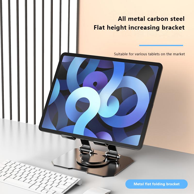 360° Rotatable Tablet Stand Adjustable Foldable Desktop Stand Holder Compatible For 4.7-12 Inch Ipad Pro/Air/Min Laptop Tablet
