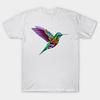Men Black Print T-shirt Hummingbird Vol. 2 No-Cut Transfer Paper Print Cotton Tshirt