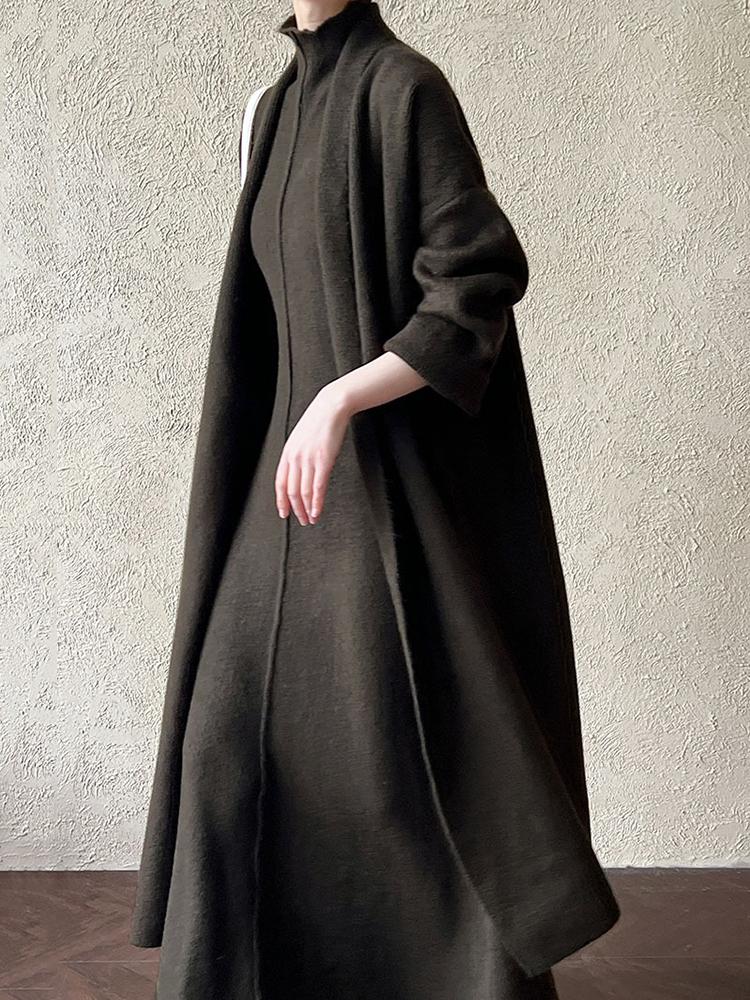 Xitao Pullover Knitting Two Solid Color Piece Sets GMM1123