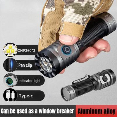 4000LM Aluminum Alloy Portable Flashlight High Power and Brightness Torch Emergency Outdoor Lighting Fishing Lights