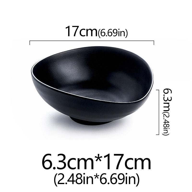 Frosted Melamine Ramen Bowl Imitation Porcelain Large Noodle High Temperature Resistance Bowl Salad Soup Bowl Fast FoodTableware