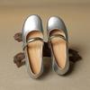 Krazing Pot Full Grain Leather Round Toe Size 40 Thick Low Heels Fashion Metal Decoration Autumn Pumps