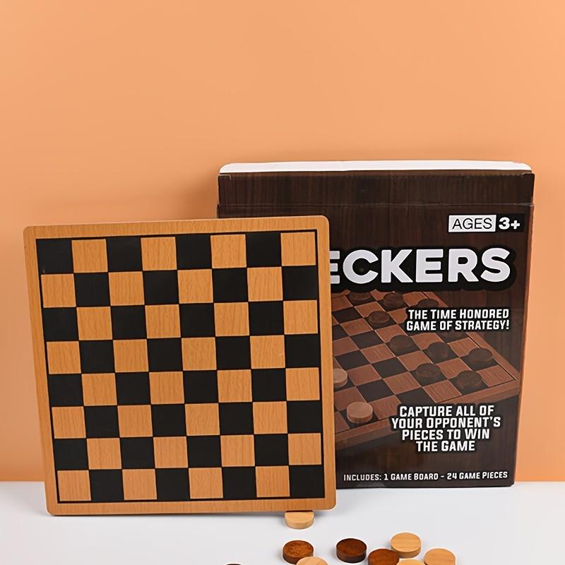 WTEMPO 1PC Internationales Schachbrettspiel Springende Schachfiguren Heimschachbrett Dame Schwarz und Weiß Go Gobang Monopoly Spiel Schachspiele