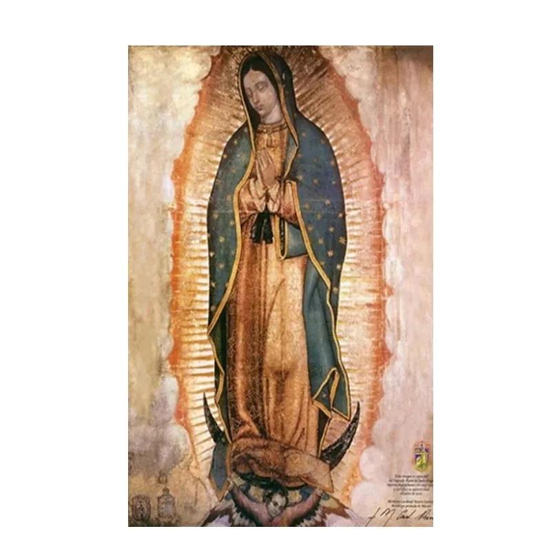 Panna Maria z Guadalupe Mexiko Plátno Obrazy Plakáty a Tisky Nástěnné Umění Obrázek Pro Dekoraci Obývacího Pokoj