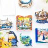 Moscow Crown & Storybook Castle Fridge Magnet Stickers Russian Travel Souvenir Home Decor Unique Literary Gift