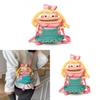 Cartoon Plush Woolen Phone Bag For Women With Knit Design And Shoulder Strap