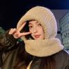Warm Scarf Mask Integrated Hat Windproof Ear Protection Hat New Neck Warmer  Autumn and Winter