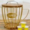 Metal Wire Coffee Storage Rack Convenient Coffee Pods Basket Decorations for Kitchen Countertop Espressos Pods Stand