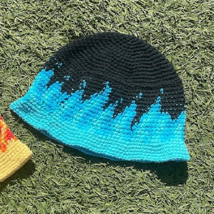Knit Fisherman Hat Flame Hat Bucket Hat Pattern Crochet Bucket Hat Cloche Hat