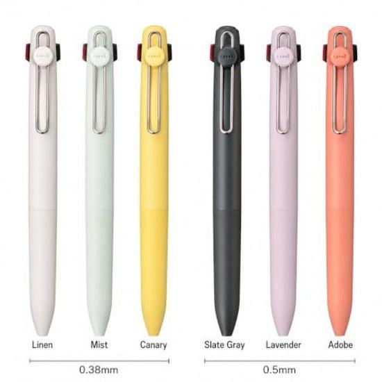 ZENTO Standard Model 3-Color Ballpoint Pen 0.5mm Lavender Body Black Red Blue Ink UBE3ZSC05.34 Original Stylus Touch