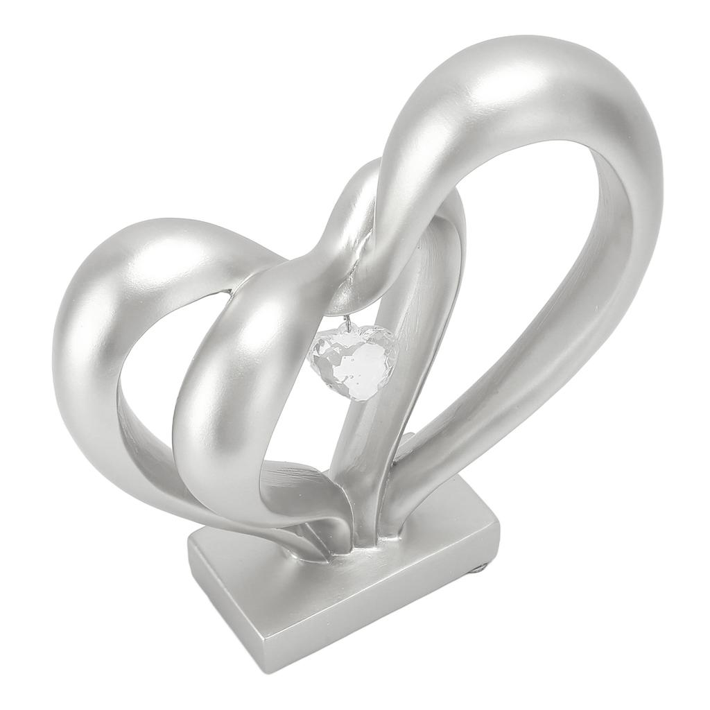 Double Heart Sculpture Resin Romantic Heart Statues Love Sculpture for Couple Love Statue Weeding