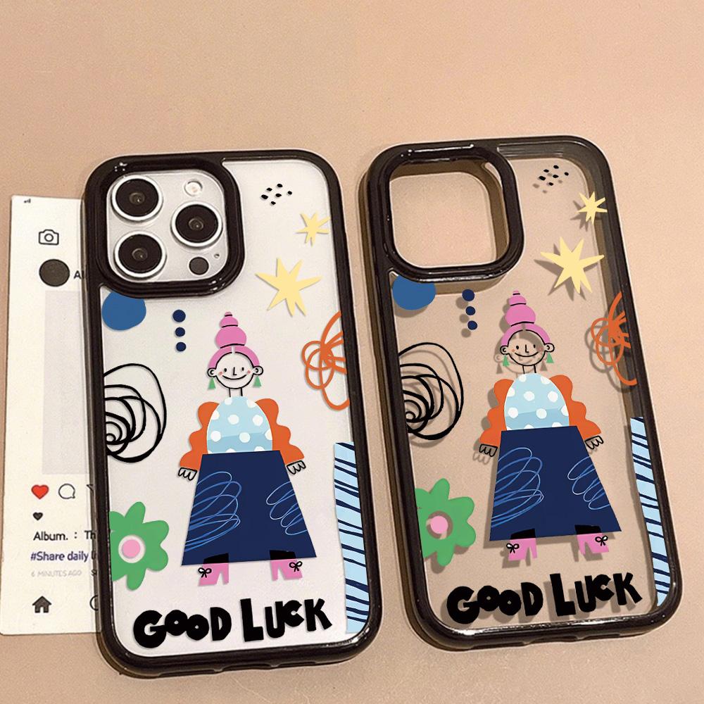 Acrylic Phone Case for iPhone 11 12 13 14 Pro 12 14 16 Pro Max for Samsung A16 A36 A56 S24 FE High-quality Painted Anti-fall Mobile Phone Case
