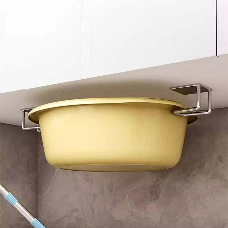 4Pcs Kitchen Storage Rack Wall Mounted Pot Cover Rack Cabinet Bottom Cutting Board Rack Vegetable Board Storage Rack