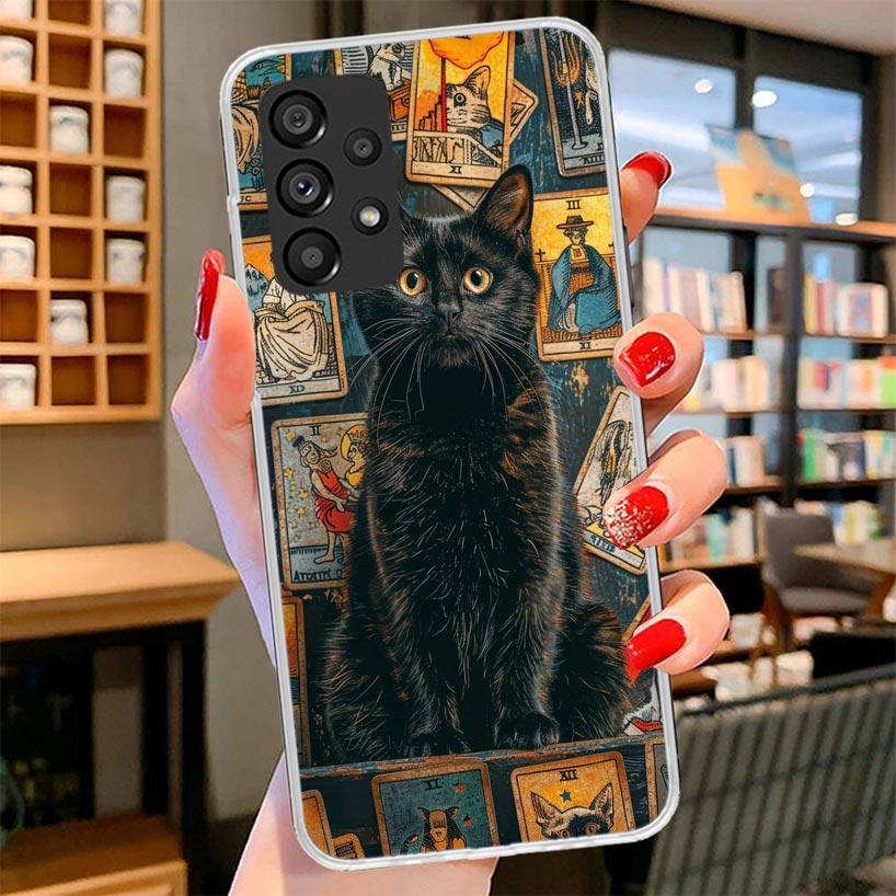 Witch Tarot Card Phone Case For Samsung Galaxy A12 A22 A32 A52 A72 A02S Phone Case Note 20 Ultra 10 S10 Plus A51 A71 A50S A20S A