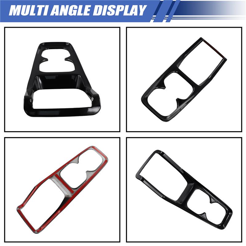 Black Car Interior Wireless Charging Pad Frame Cup Holder Cover Trim For BYD Dolphin Mini / BYD Seagull-A99D