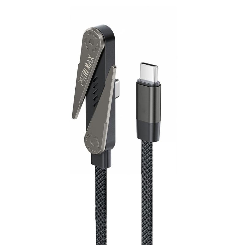 

240W Fast Charging Type C Cable With Zincs Alloy Stand And Braided Design For Quickly Power Delivery