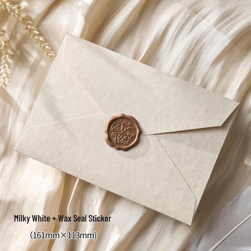 Romantic Retro Nostalgic Sheepskin Texture Stationery Set with Wax Seal Stamp for Artistic Love Letters and Invitations