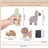 Wooden Animals Threading Toy, Lacing Beads for Toddlers Stacking Blocks Balance Toy, Montessori Educational Toy for Boys & Girls
