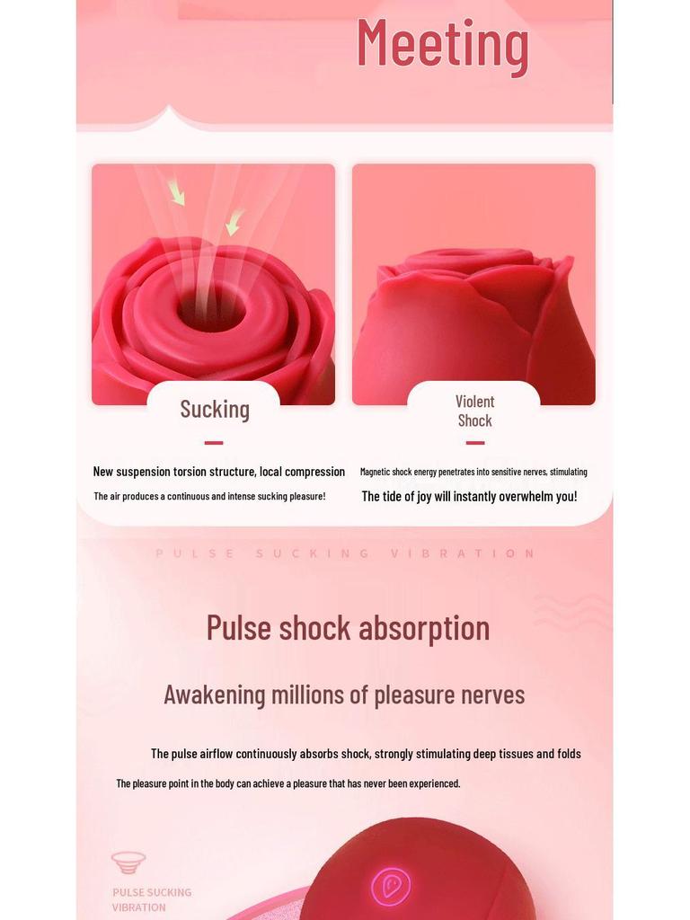 Růžové vajíčko ženský sací vibrátor a masturbátor pro dospělé
