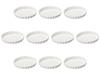 Set of 10 White Round Pie Plates X Pie Setomonohonpo 4-inch [10.3 2.6 Cm] Plates, Ceramics,