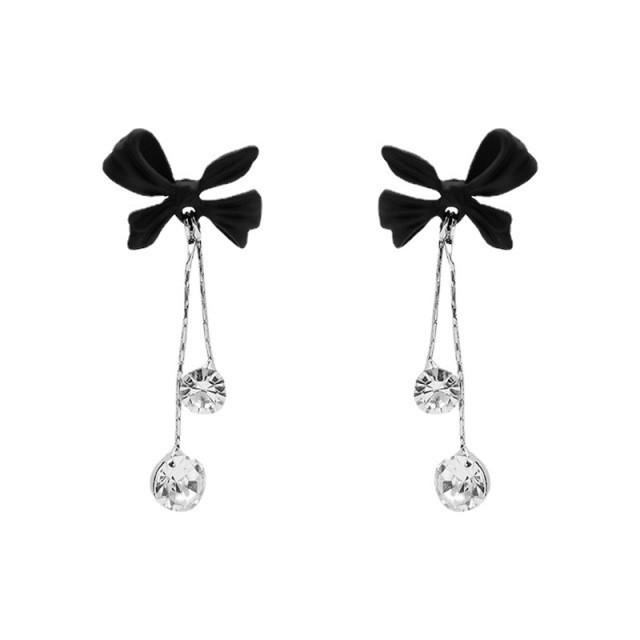 S925 Silver Geometric Tassel Stud Earrings: Fashionable Korean Style, Elegant Design, Versatile for Women