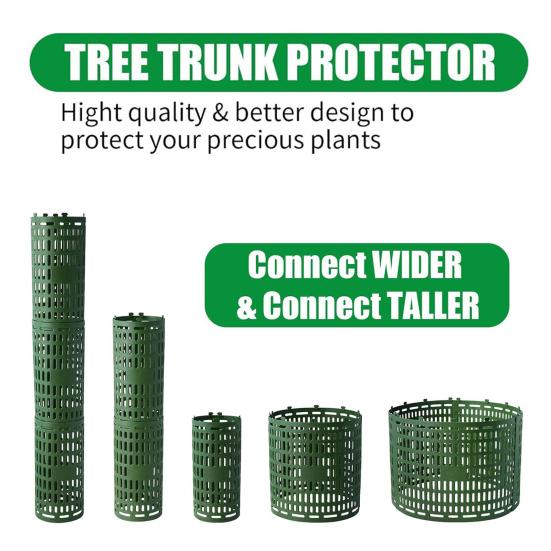Tree Trunk Protectors Adjustable Expandable Tree Guard Trunk Protector with Twist Ties Preventing Bark Damage from Pruners Animals for Various Size