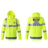 High Visibility Reflective Raincoat Set - 300D Oxford Cloth, Split Design for Outdoor Traffic, Duty, and Rescue Use