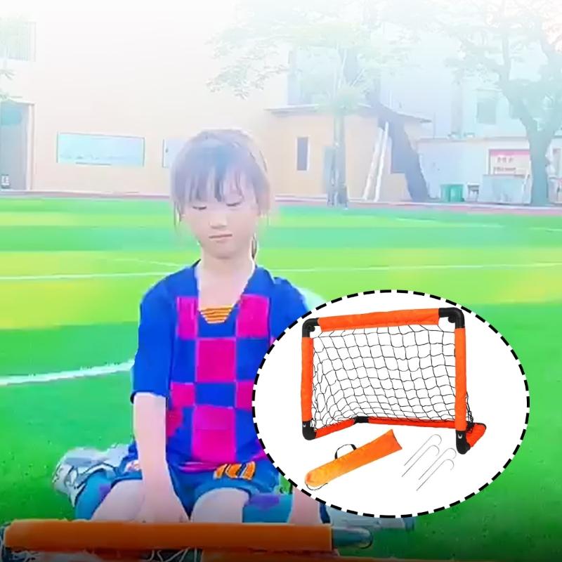 Foldable Soccer Net Kids Soccer Goals Easy To Install Soccer Goal Training Equipment for Youth Game Sports