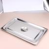 Stainless Steel 1/9 1/6 1/4 1/3 1/2 1/1 Food Pan Lid Steam Table Pan Covers Notched Lids With Handle Lock Heat