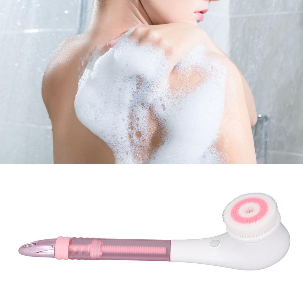 Electric Body Brush with Handle IPX6 Water Resistant Automatic Scubber Shower Brush Cleansing Bath Brush