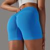 High Elastic Seamless Yoga Shorts: Waist-Slimming, Hip-Lifting, Moisture-Wicking with Crossover Waistband